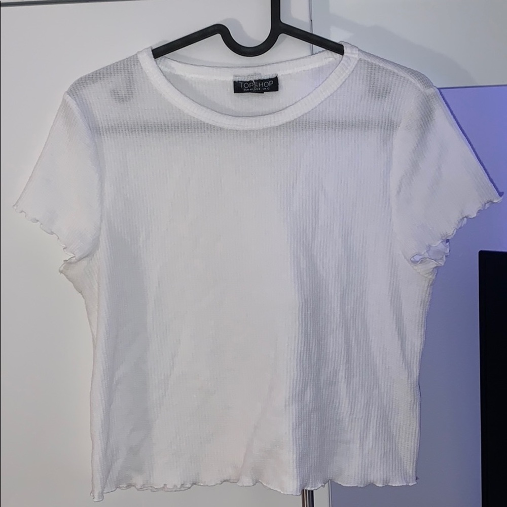 TopShop White Cropped Top
